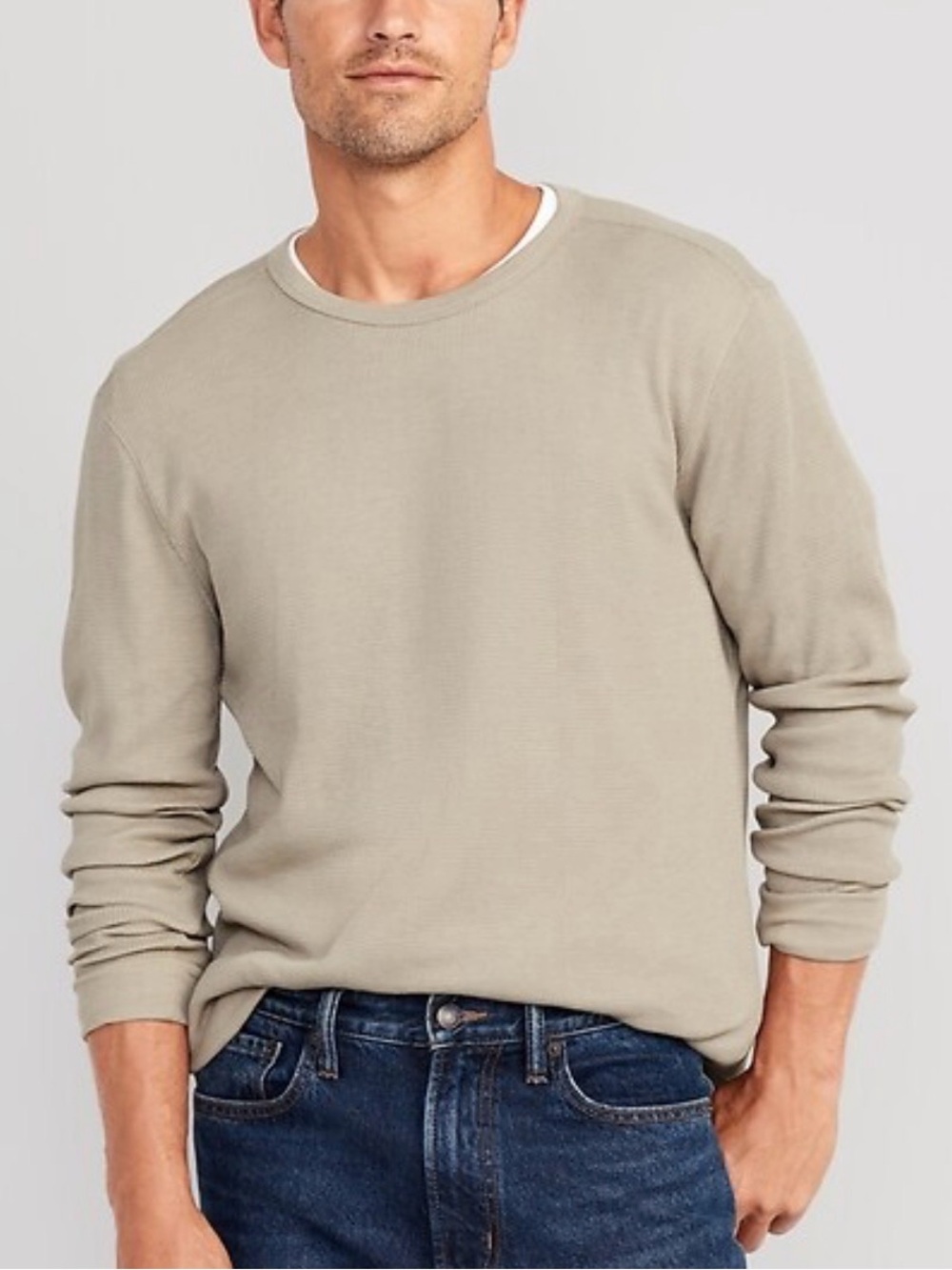 Old Navy Long Sleeve Crewneck Waffle Tee Blue XXL NWT IN PACKAGE